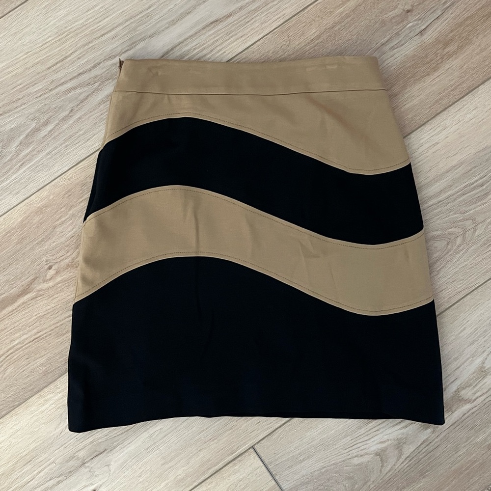 Etcetera tan and black skirt